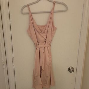 Elegant Pink Sleeveless Dress